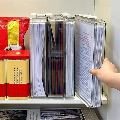 Document Organizer Household Certificate File A4A5Box Acrylic Transparent Desktop Paper Storage Box