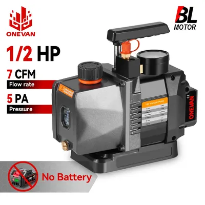 ONEVAN 1/2HP 7CFM Brushless Refrigerant Vacuum Pump 1/4 Air Conditioning Cooling Pump For Car