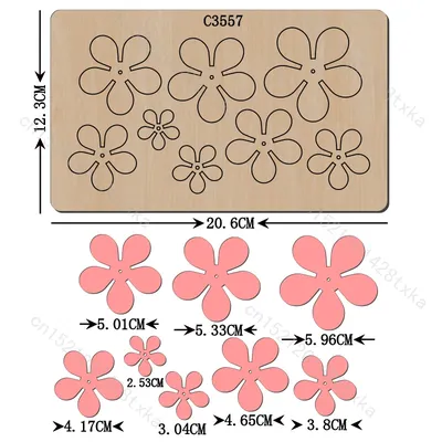 New Flower Wooden die Scrapbooking Cutting Dies C3557