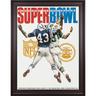 1969 Jets vs Colts Framed 36"" x 48"" Canvas Super Bowl III Program