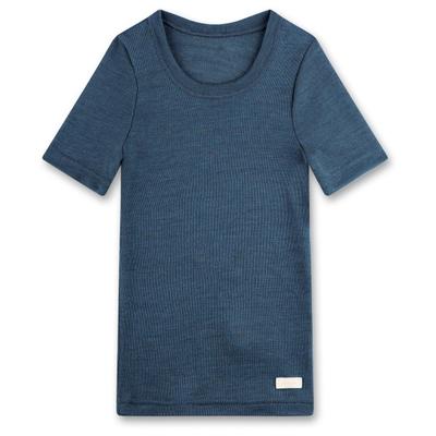 Sanetta - Kid's T-Shirt 1/2 Wool/Silk Wool - Merinounterwäsche Gr 140 blau Image