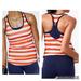 J. Crew Tops | J Crew X New Balance Women’s Red White Blue Striped Racerback Tank Top Size M | Color: Red/White | Size: M