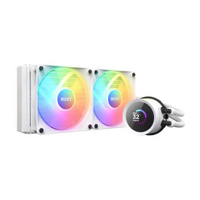 NZXT 240mm Kraken RGB AIO Liquid CPU Cooler with LCD Display (White) RL-KR240-W1