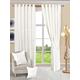 PRIME LINENS Velvet Curtains Luxury Eyelet Ring Top Plush Curtains for Living Room, Bed Room, Home & Office Window Pair Panel with 2 Tie Backs. (White, W 66" x L 90")