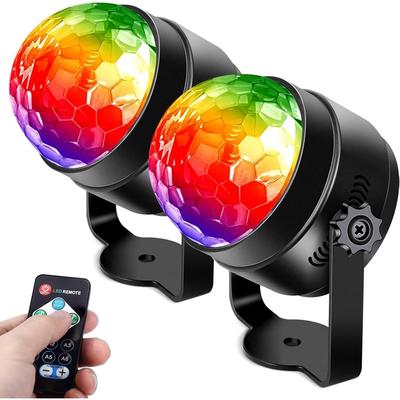 Sound Activated UV Black Disco Ball Lights with Remote Control