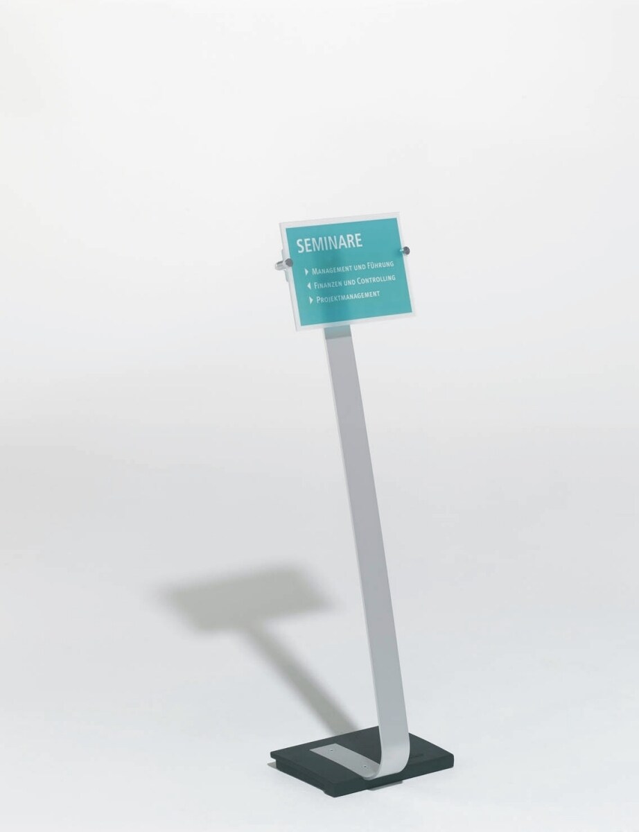 Durable Präsentationsständer Crystal Sign stand A4 360x80x1180mm Image
