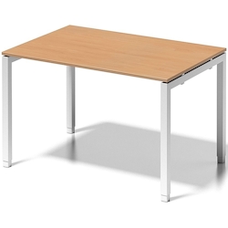 Bisley Schreibtisch Cito BxTxH 120x80x65-85cm buche Gestell verkehrsweiß Image