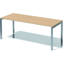 Bisley Schreibtisch Cito BxTxH 2000x80x65-85cm ahorn Gestell silber Image