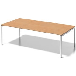 Bisley Chefarbeitsplatz/Konferenztisch Cito BxTxH 240x120x65-85cm buche/verkehrsweiß Image