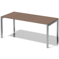 Bisley Schreibtisch Cito BxTxH 180x80x65-85cm nußbaum Gestell silber Image