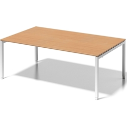 Bisley Chefarbeitsplatz/Konferenztisch Cito BxTxH 200x120x65-85cm buche/verkehrsweiß Image