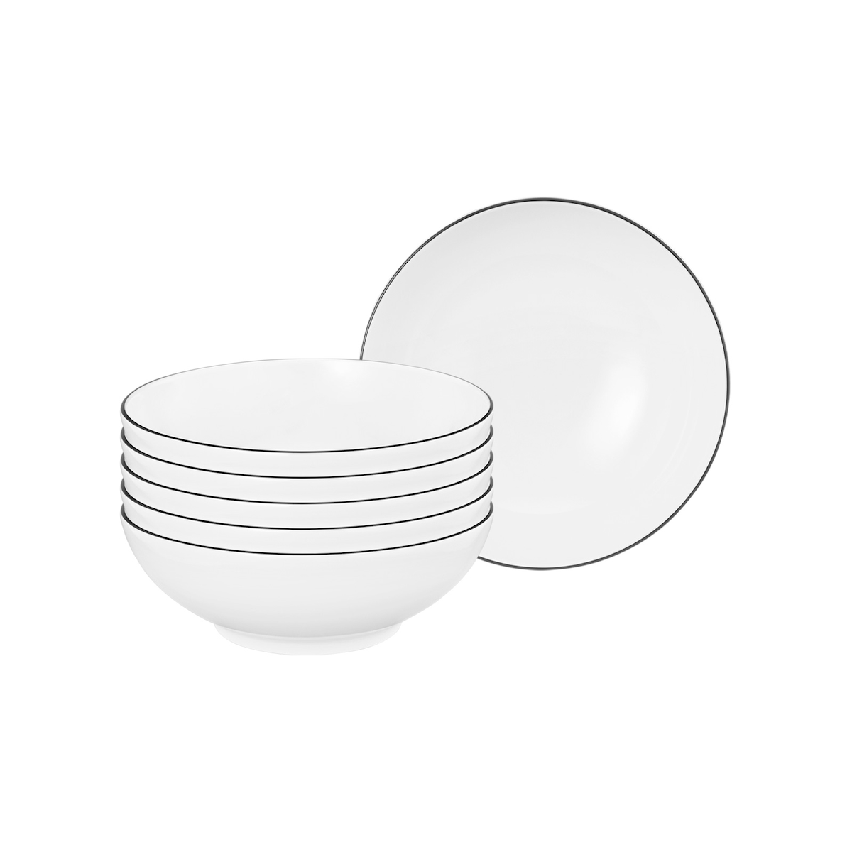 Seltmann Weiden Lido Black Line Dessertschale rund ø 15 cm 6er Set Image