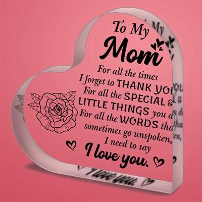 TEMU 1pc Mom Birthday Gifts For Mom I Love You Mom Mothers Day Gifts Hug Heart Crystal Paperweight For Mom From Daughter Son For Christmas Mothers Day Birthday Thanksgiving Presents