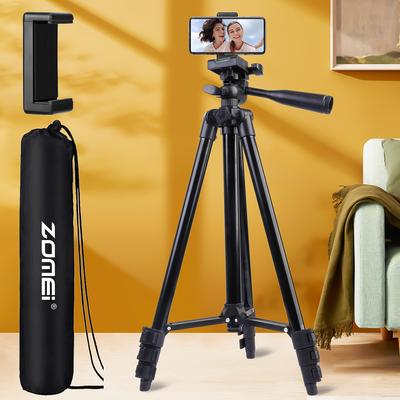 TEMU Adjustable Lightweight Tripod With Phone Holder, Suitable For Meeting Recording, Selfies, Christmas Gifts