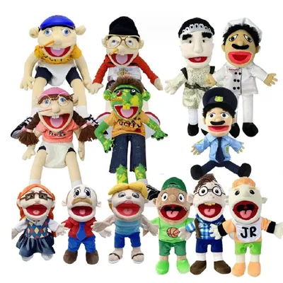 Jeffy Puppet Doll Hand Muppet Cody Junior Joseph Chef Police Prince Dad Mom Penelope Soft Doll Toy Talk Show Party Prop Kid Gift