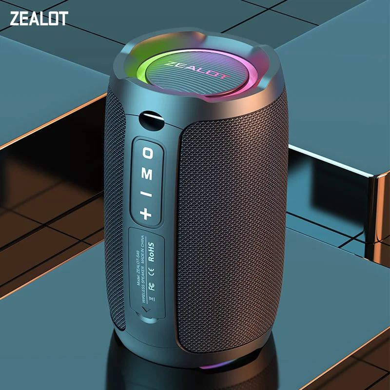 ZEALOT-S49 haut-parleur Bluetooth Portable 360 son stéréo 20W IPX6 étanche sans fil Bluetooth 5.2 haut-parleur extérieur