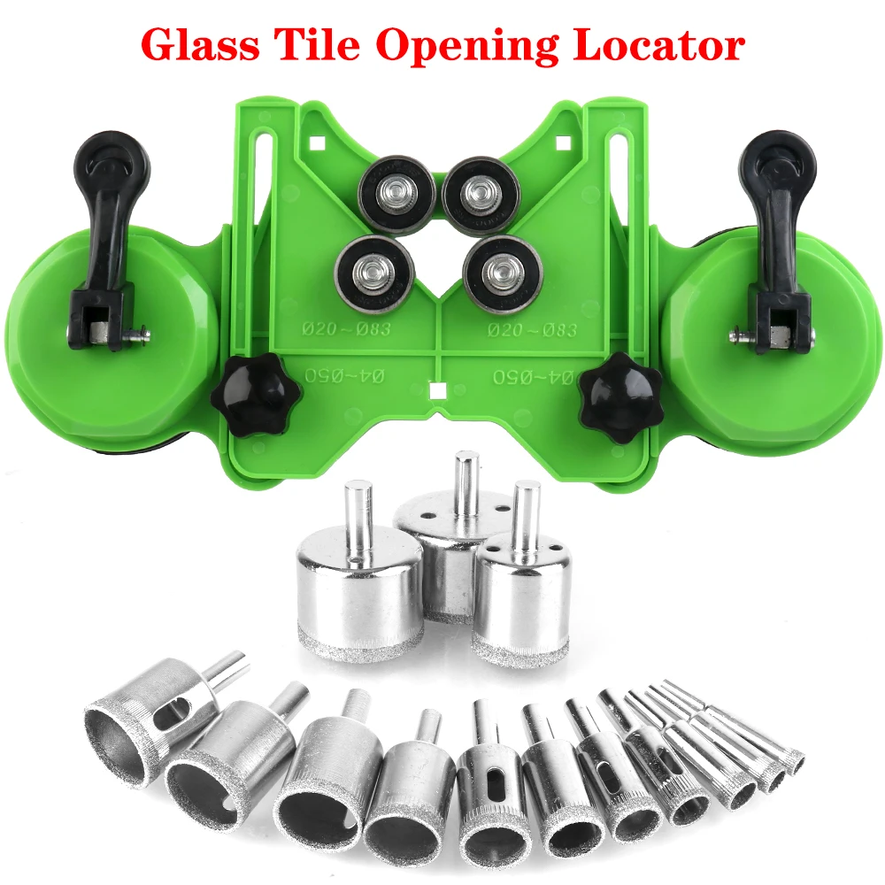 Führungs lochs uch gerät Doppels augnapf Stanz bohrer Bohrer Glas fliesen öffnungs ortung 4-83mm Loch zentrierung position ierung Image