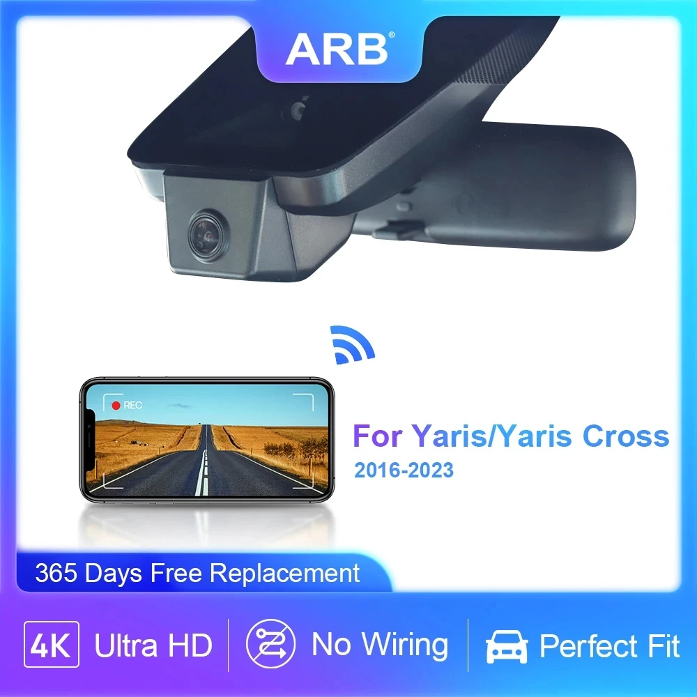 Auto-Dash-Kamera für Yaris/Yaris Cross 2023 2022 2021 2020 2019 2018 2017 2016, ARB 4K Dash Cam, Auto-Videorecorder Image