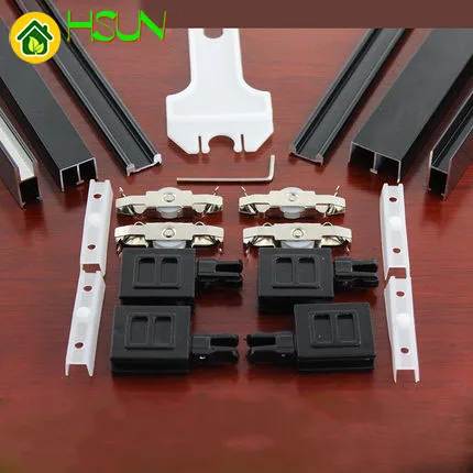 Schwarz 5-8mm glas schiene führen zubehör schaufenster schiebetür schiene brot schrank slot stumm schiebetür guide