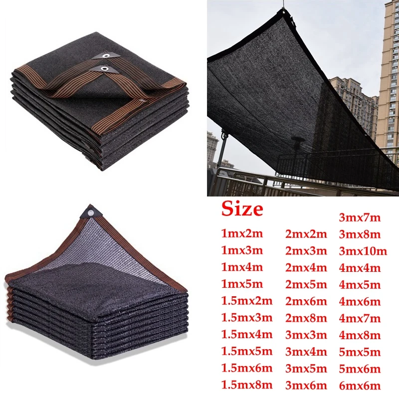 30 % ~ 90 % Schattierung, Anti-UV, schwarzes HDPE-Sonnenschutznetz, Gewächshaus, Garten, Sukkulenten, Abdecknetz, Schwimmbad-Sonnenschutznetz Image