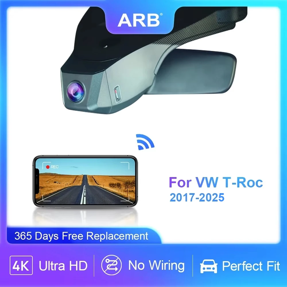 Armaturenbrettkamera für Volkswagen VW T Roc 2017–2025, ARB OEM Factory Look Videorecorder WIFI Connect Image