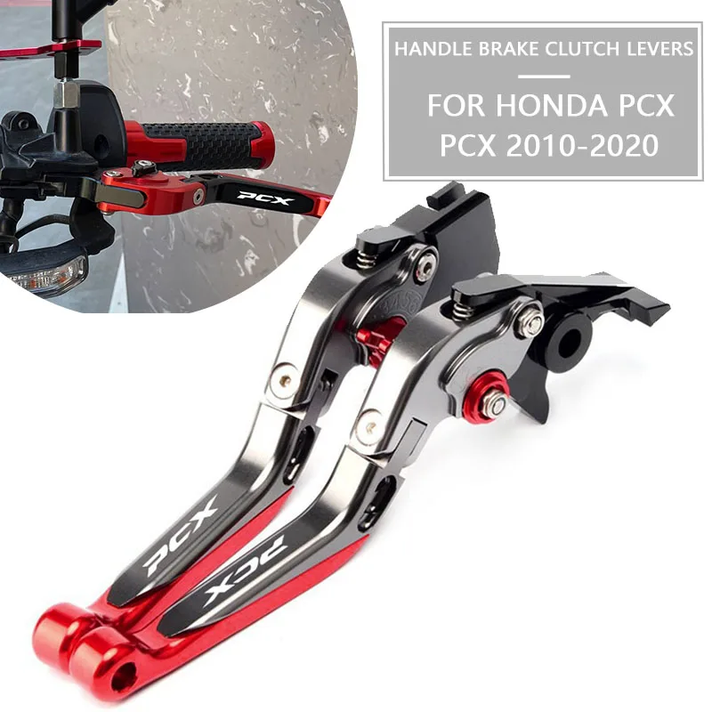 Für honda pcx 2021 pcx160 2010-2015 motorrad zubehör klappbare ausziehbare brems kupplungs hebel 20 farben Image