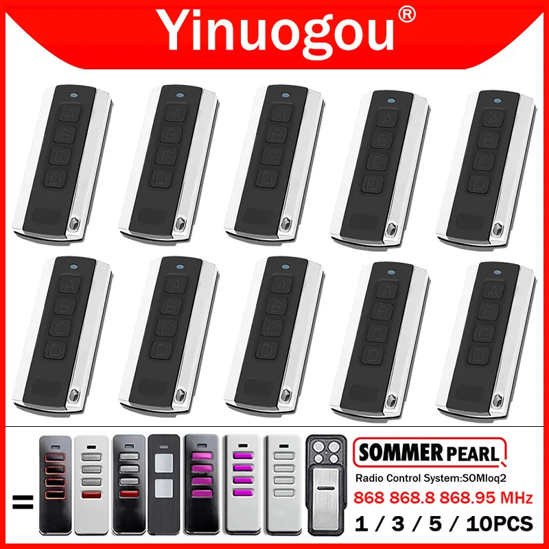 SOMMER Pearl Vibe Twin Status SOMloq2 TX55-868-4 TRX55-868-4 TX40-868-4 4018 4019 4018V375 Garagentor-Fernbedienung 868MHz Image