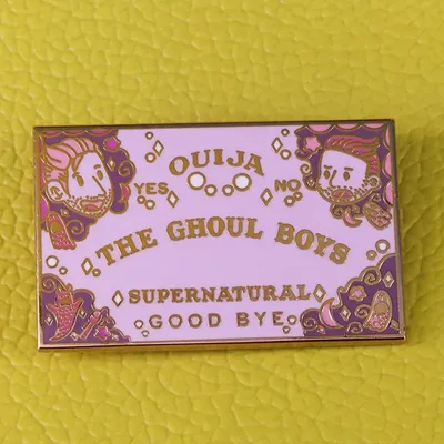 Die Ghoul Junge emaille pin ouija board brosche geist mond hexe pagan abzeichen planchette pins