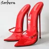 Sorbern Sexy 18cm Metall High Heel Sandalen Damen Slides Schnalle Riemen Spielen Spaß Schuhe Größe 38 Abend Nacht Club party Heels