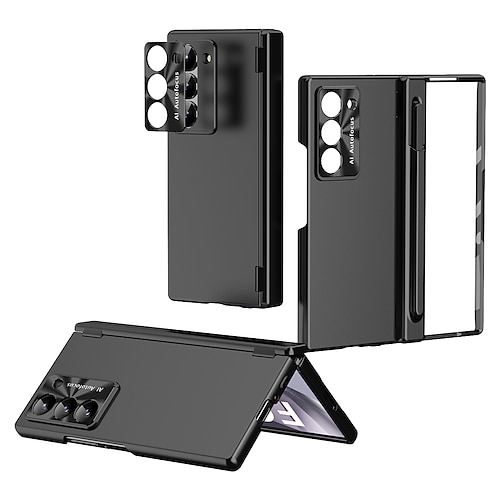 Handy Hülle Handyhüllen Für Samsung Galaxy Z Fold 7 Z Fold 6 Z Fold 5 Z Fold 4 Z Fold 3 Rückseite mit Displayschutz Magnetisch Vollschutz Retro Rüstung PC Image