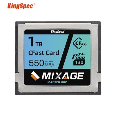 KingSpec CFast 2.0 Card 512GB 256GB 1TB Memory Card 500MB/s For Full HD 3D 4K 8K Video Camera
