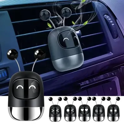 New Car Air Freshener Auto Mini Robot Air Vent Clip Parfum Flavoring Ventilation Outlet Aromatherapy