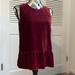 J. Crew Tops | J Crew Velvet Tank Top | Color: Red | Size: 2