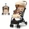 TEMU Gymax Lightweight Baby Stroller Aluminium Frame W/ Net For Travel Beige