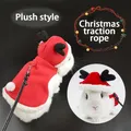 Imbracatura per coniglietto di natale Set di guinzagli per esterni Set di abbigliamento per coniglio abito per piccoli animali furetto criceto piccoli animali vestiti per camminare