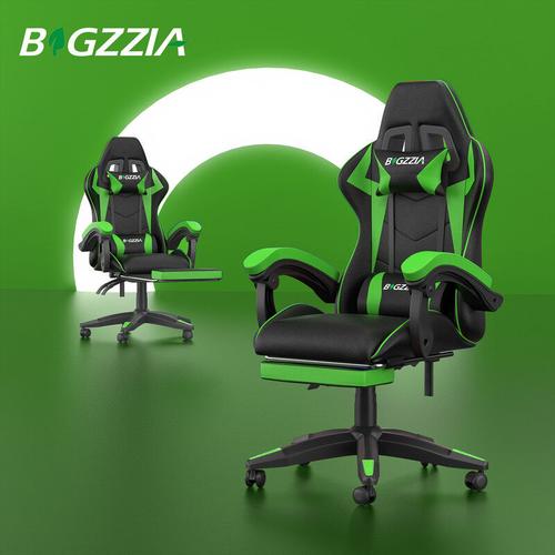 Bigzzia - Gaming Stuhle 136kg gaming Stuhl mit Fußstütze - Ergonomischer Gaming Sessel mit