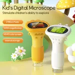 Microscope loupe 1000x pour enfants, 200 mégapFête els, fonction photo et vidéo LED, jouets