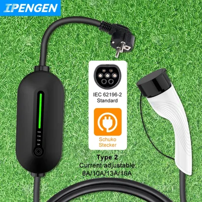 Ipengen Elektroauto-Ladegerät Typ 2 iec62196-2 3,5 kW tragbares EV-Ladekabel EV-Ladestation Wallbox Evse Image