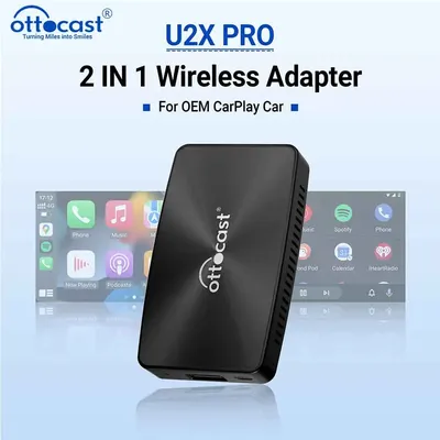 OTTOCAST 2 in1 U2 X PRO Wireless Android Auto CarPlay Adapter USB Car Accessories Bluetooth Adapter