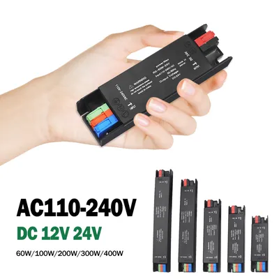 AC 110V 220V to DC 12V 24V Switching Power Supply Adapter 60W 100W 200W 300W 400W Ultra Thin