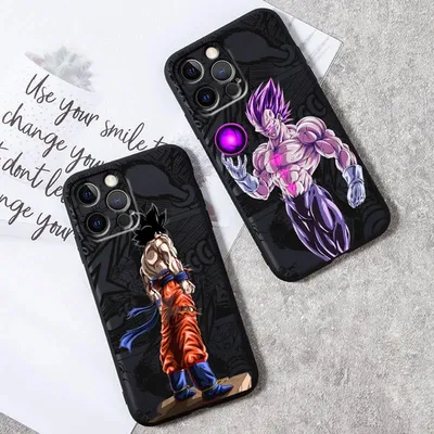 Anime D-Dragon Ball Son Goku For iPhone 15 14 13 12 11 XS XR X 8 7 SE Pro Max Plus Mini Black TPU Phone Case
