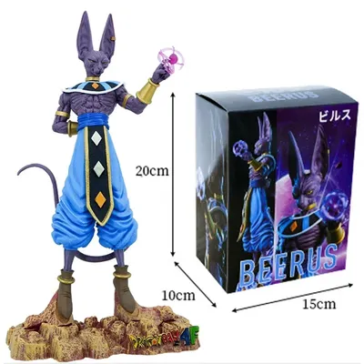Figura Anime Dragon Ball Z Beerus para Crianças, Modelo de Coleção, Presentes De Brinquedo, Super
