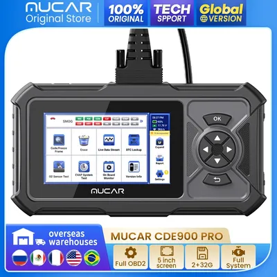 MUCAR CDE900/CDE900 PRO OBD2 Auto Diagnostic Tool car Scanner Tools full system 28 reset Code Reader Scan Tool 2+32G WIFI Update