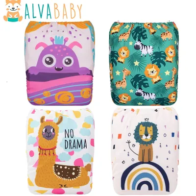 U Pick ALVABABY Baby Cloth Diaper Easy to Use Reusable Baby Nappy Diaper With Microfiber Insert