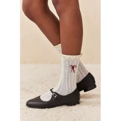 Out From Under Pointelle Socks - White at Urban Outfitters