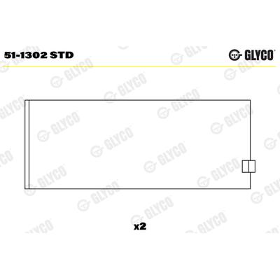 GLYCO Pleuellager Universal 51-1302 STD Image