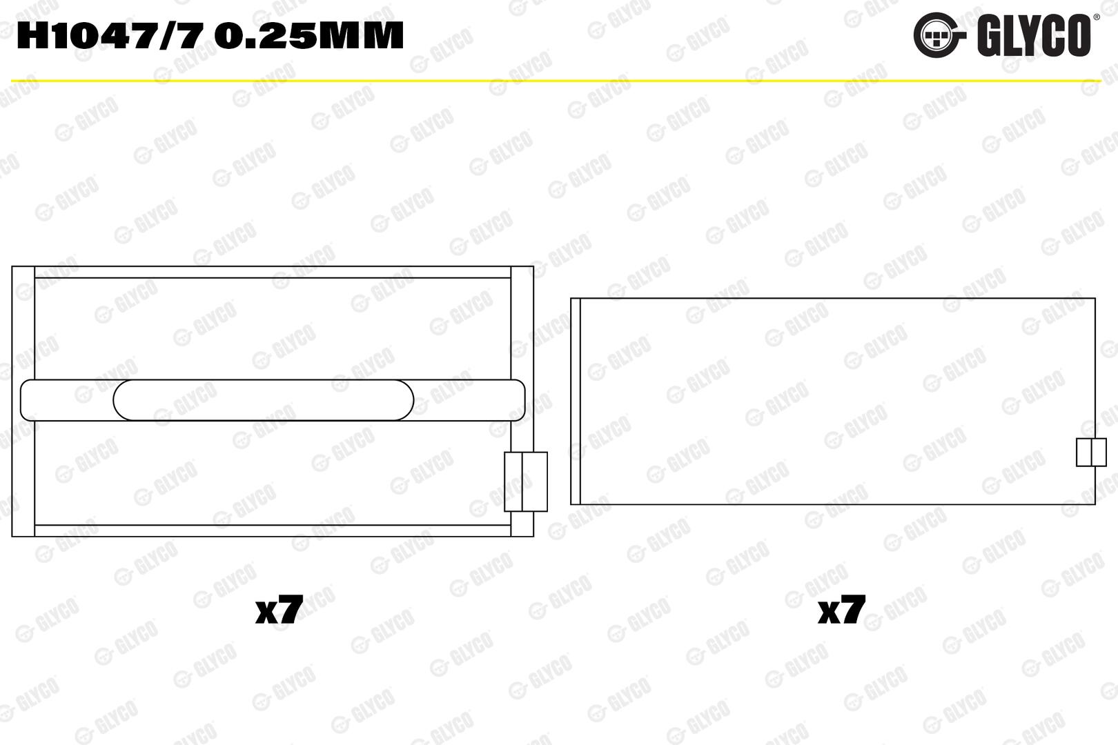 GLYCO Kurbelwellenlager h10477025mm für Iveco Image