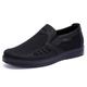 Men's Walking Shoes, Men's Comfortable Relaxed Fit Lightweight Breathable Sneakers Slip On Casual Loafers Dress Shoes Fashion Driving Shoes Black 7