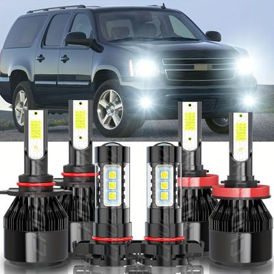 TEMU Compatible For 2007 2008 2009 2010 2011 2012 2013 2014 Led Headlights, 9005 H11 Headlight Bulbs Fog Light Kit, Combo 5202/ps24w Fog Light Bulbs, Bright White, 6-pack