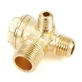 16/14/10mm Valvola di ritegno del compressore d'aria Valvola di ritegno a 3 porte in lega di zinco Filettatura maschio Connettore Strumento Accessori del compressore d'aria